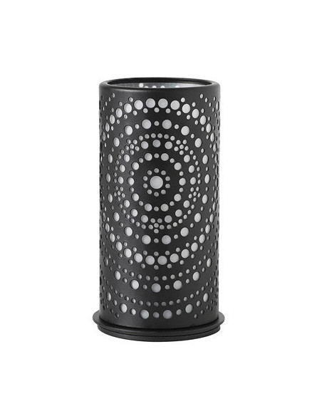 Lysestage t/LED metal 140x75mm Billy Sort 4stk/pak - 