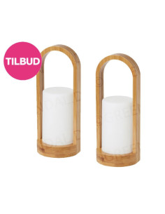 Candlestick t/LED Duni Bamboo 4pc/box -  2