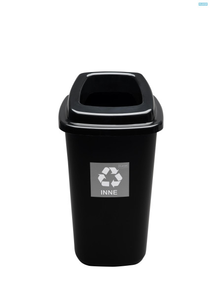 Waste container open lid 90L Black - 