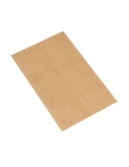Pølsepapir Brun U/tryk 20x12,5cm 1000stk/pak - 