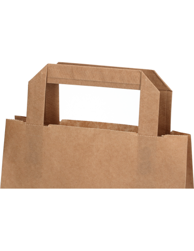 Papirsbærepose Take-away brun 6L 18x10,5x23cm - 
