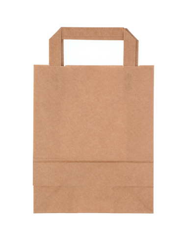 Papirsbærepose Take-away brun 6L 18x10,5x23cm - 