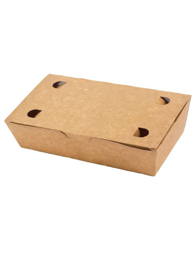 Pølseæske m/låg lille brun 20x10x5cm 4x100stk/kar - 