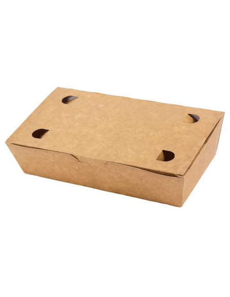 Pølseæske m/låg lille brun 20x10x5cm 4x100stk/kar - 