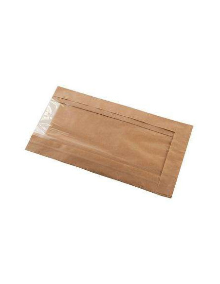 Window bag 140/70x240 mm 50 gr brown 250pc/box - 