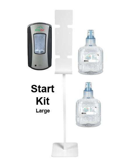 Spritsæt Berøringsfri Greendal Komplet m/ stander 1200ml Hvid - 