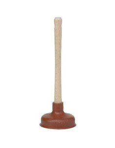 Vaskesuger 35cm Ø13,8cm brun plast/træ stk. - 