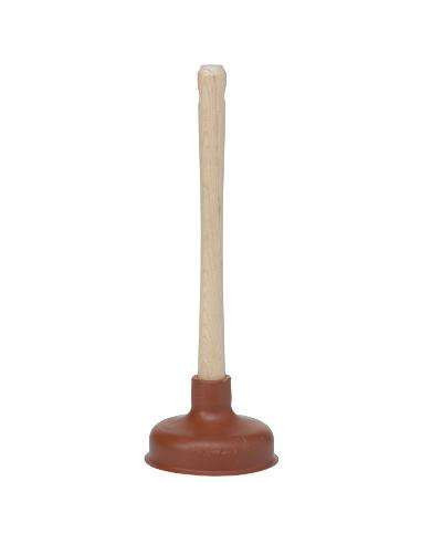 Vaskesuger 35cm Ø13,8cm brun plast/træ stk. - 