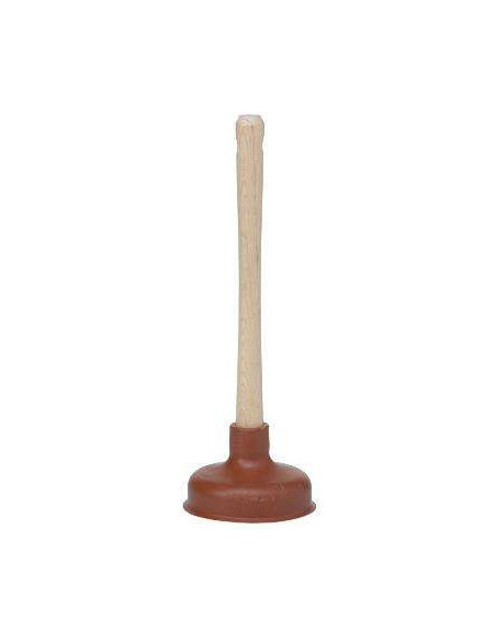 Vaskesuger 35cm Ø13,8cm brun plast/træ stk. - 