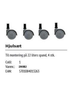 Vaskespand 22 ltr. m/ hjul og drypbakke Blå -  2