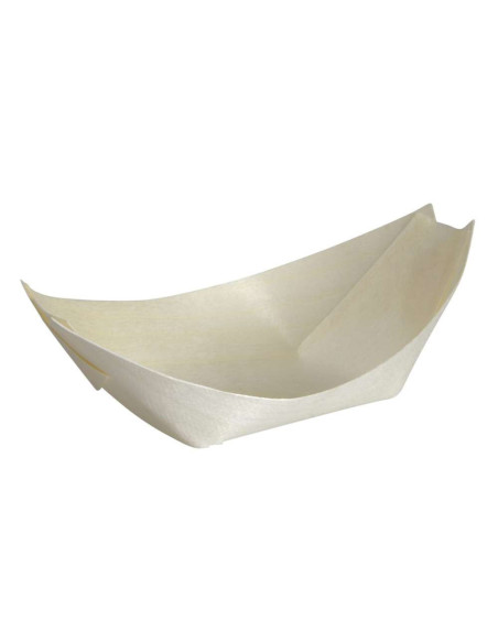 Wooden boat 11.5x7x3cm Brown 10x100pc/krt - 