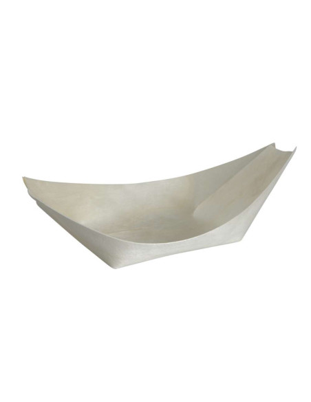 Wooden boat 14.5x8.7cm Brown 10x100pc/krt - 