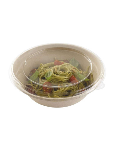 Lid t/ Bagasse Bowl (Bowle) 950ml 10x50pc/box - 