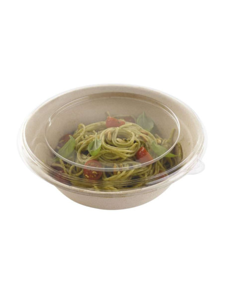 Lid t/ Bagasse Bowl (Bowle) 950ml 10x50pc/box - 