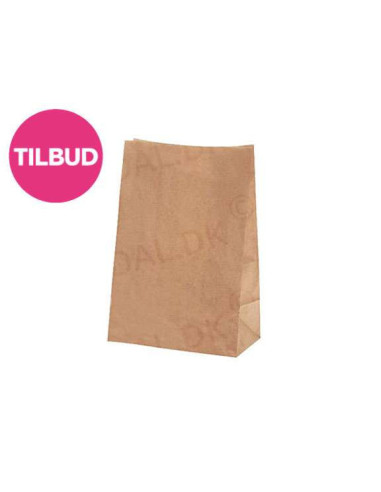 Klodsbundspose 180x120x290 mm 6 ltr 60 gr Brun 500stk/kar - 
