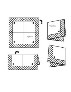 Servietter med tryk 1/4 40x40cm 2-lags -  2