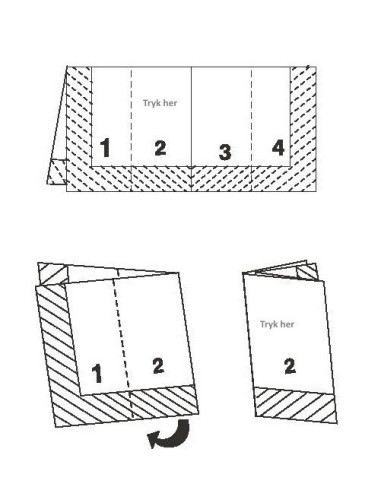 Printed napkins 1/8 40x40cm 2-layer - 