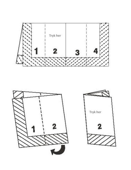 Servietter med tryk 1/8 40x40cm 2-lags - 