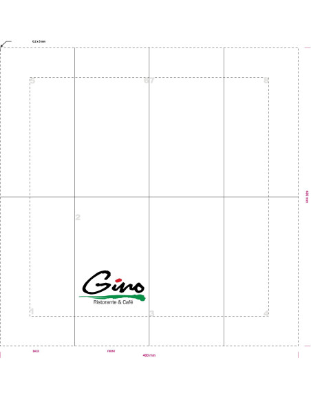 Printed napkins 1/8 40x40cm 2-layer - 