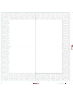 Servietter med tryk 1/4 40x40cm 3-lags - 