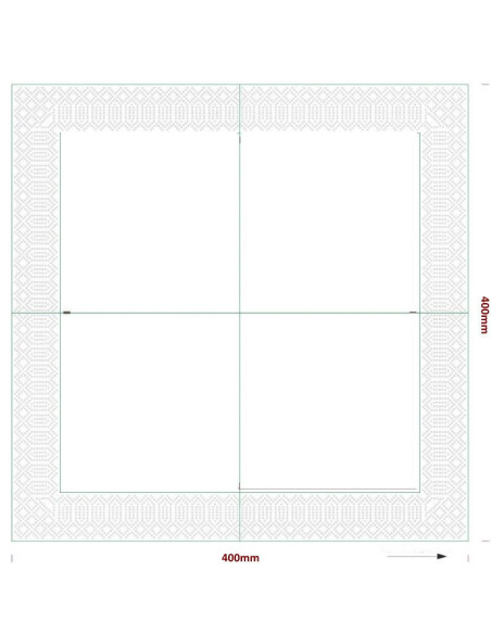 Printed napkins 1/4 40x40cm 3-layer - 