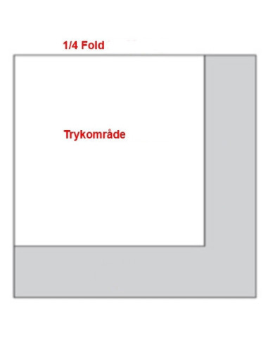 Servietter med tryk 1/4 40x40cm 3-lags - 