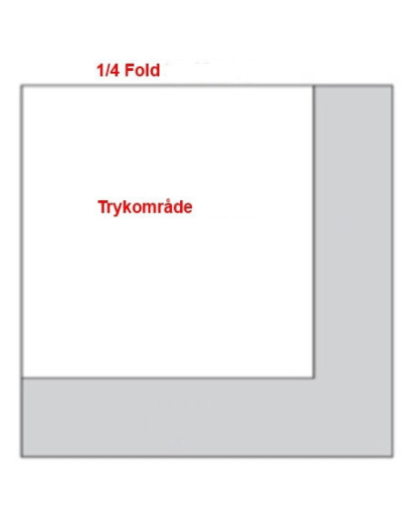 Servietter med tryk 1/4 40x40cm 3-lags - 