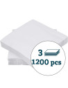 Serviet Art 40x40cm 3-lags 1/4 fold Hvid 1200stk/kar - 
