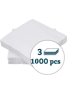 Napkin Duni 40x40cm 3-layer 1/4 fold 1000pc/box - 