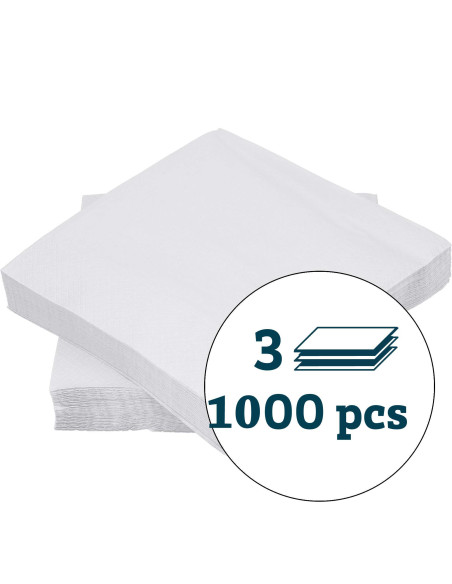 Napkin Duni 40x40cm 3-layer 1/4 fold 1000pc/box - 