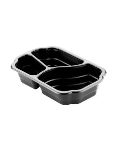 Take away tray PP 3-room 246pc/box - 
