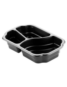 Take away tray PP 3-room 246pc/box -  2
