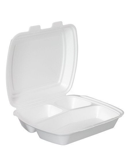 Foam Tray Thermo 3-Room High White 3x100pc/Box - 