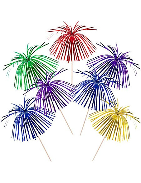 Party stick palm tree with top colors - 