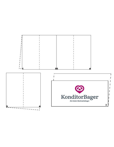 Servietter m/ tryk 33x33cm 1-lags Novafold - 