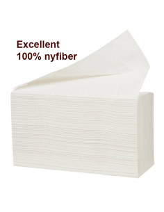 Paper towel (4116) 2-layer Z-fold 24x20.3cm 8cm white 100% nyfiber -  2