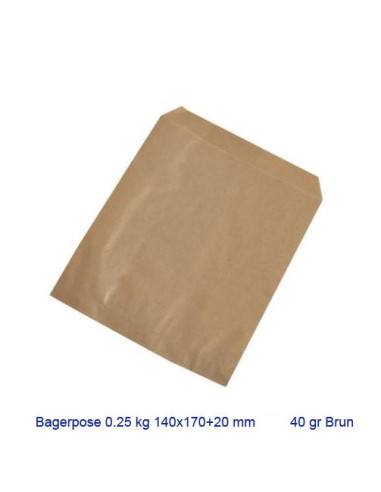 Baking bag brown 0.25 to 4kg 1000pc/pack - 
