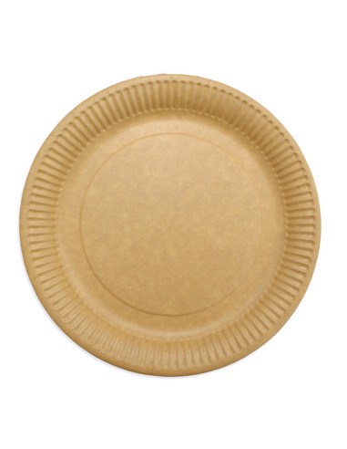 Tallerken Brun Frokost Pap 23cm 8x50stk/kar - 