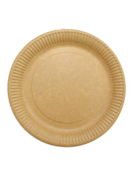 Tallerken Brun Frokost Pap 23cm 8x50stk/kar - 