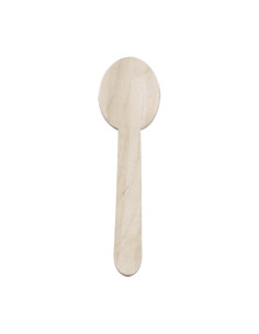 Træbestik Ske Bio Birketræ 15,5cm 50x100stk/kar - 