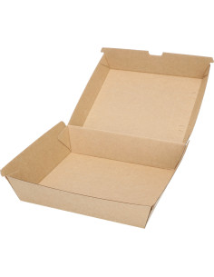 Menu boks Take-Away Brun 20x18x7,5cm 200stk/kar -  2