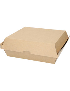 Menu boks Take-Away Brun 20x18x7,5cm 200stk/kar - 