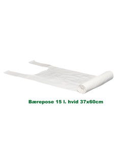 Carrier bag T-Shirt plastic white 30my 300/75x550mm 1000pc/box - 