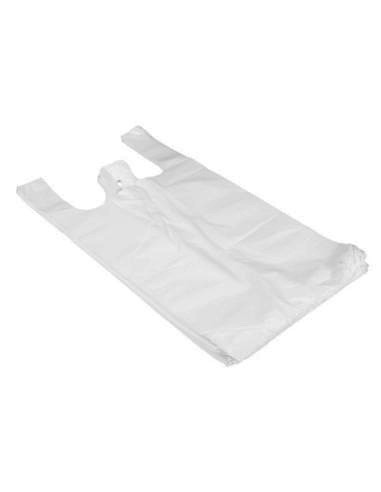 Bærepose T-Shirt plastik hvid 300/75x550mm 1000stk/kar - 