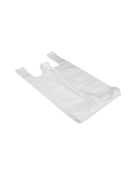 Bærepose T-Shirt plastik hvid 300/75x550mm 1000stk/kar - 