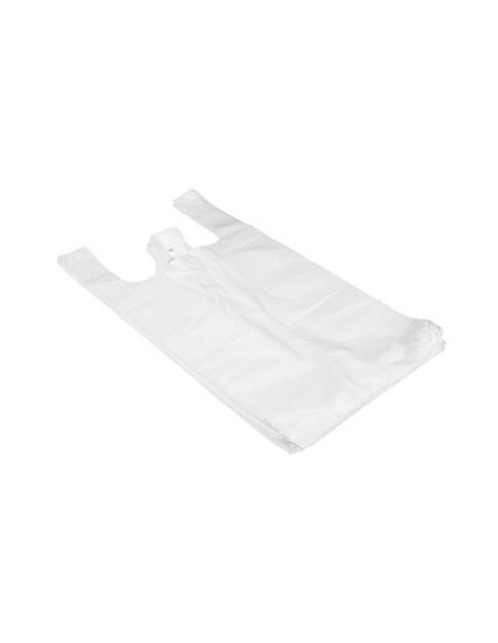 Bærepose T-Shirt plastik hvid 18my 46x540mm 1000stk/kar - 