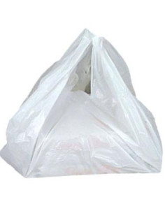 Carrier bag Pizza w/holes HDPE 390/180x580mm White 500pc/box -  2
