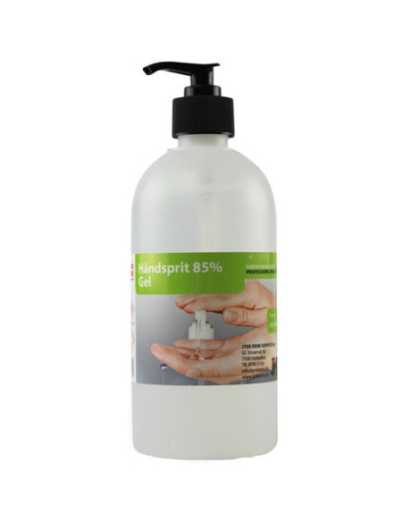 Hånddesinfektion 85% Gel m/ pumpe 500ml - 