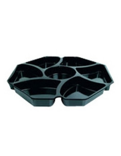 Plastic tray Octaview 1-room 305x315x60mm 1800ml Black 75pc/box -  2