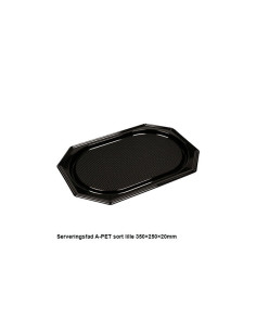 Serving dish Small plastic black 100pc -  2